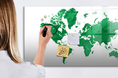 Dry erase board magnetic Interactive map for travel memories