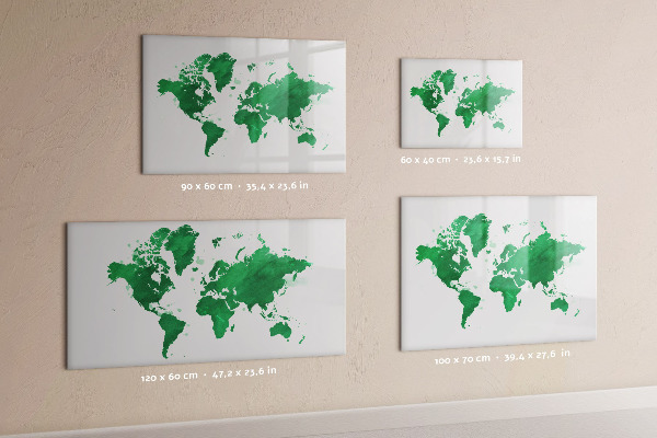 Dry erase board magnetic Interactive map for travel memories