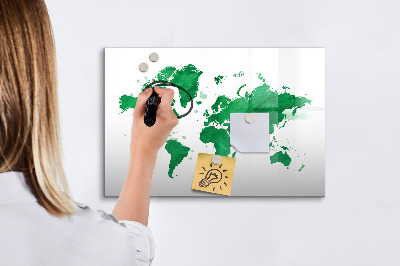 Dry erase board magnetic Interactive map for travel memories
