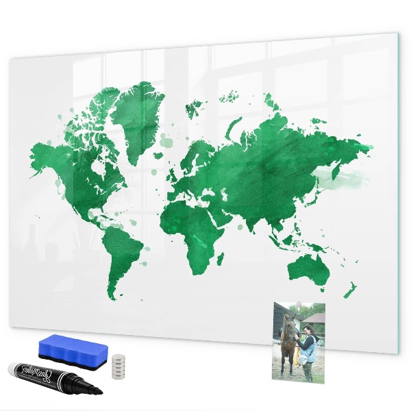 Dry erase board magnetic Interactive map for travel memories