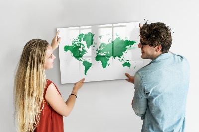 Dry erase board magnetic Interactive map for travel memories