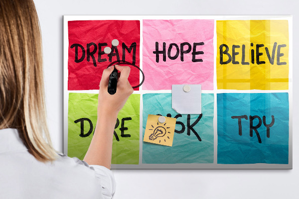 Dry erase board magnetic Inspiring slogans for action and dreams