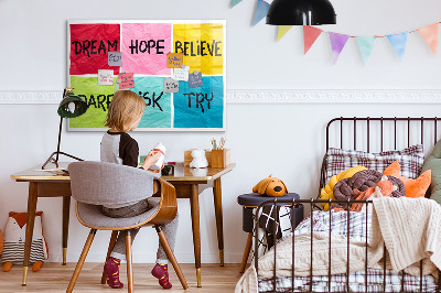 Dry erase board magnetic Inspiring slogans for action and dreams