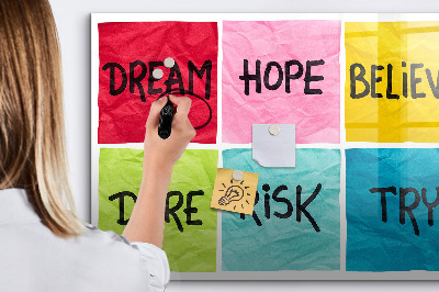 Dry erase board magnetic Inspiring slogans for action and dreams