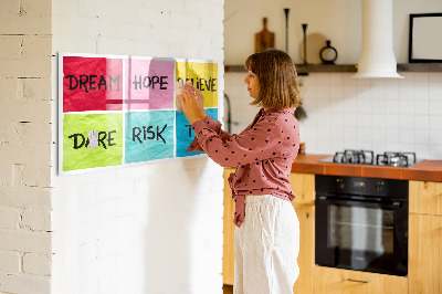Dry erase board magnetic Inspiring slogans for action and dreams