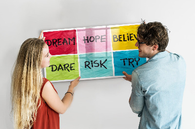 Dry erase board magnetic Inspiring slogans for action and dreams