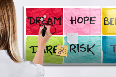 Dry erase board magnetic Inspiring slogans for action and dreams