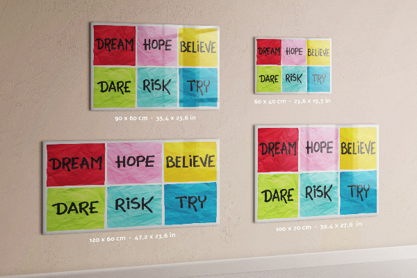 Dry erase board magnetic Inspiring slogans for action and dreams