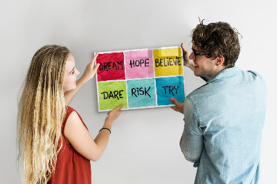 Dry erase board magnetic Inspiring slogans for action and dreams