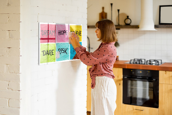 Dry erase board magnetic Inspiring slogans for action and dreams