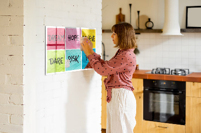 Dry erase board magnetic Inspiring slogans for action and dreams
