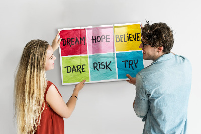 Dry erase board magnetic Inspiring slogans for action and dreams