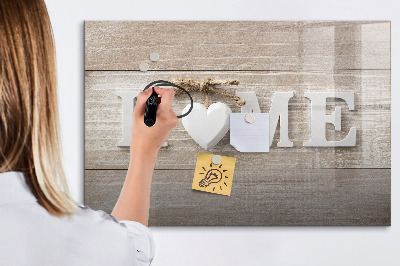 Magnetic dry erase board Wall decoration with space for photos