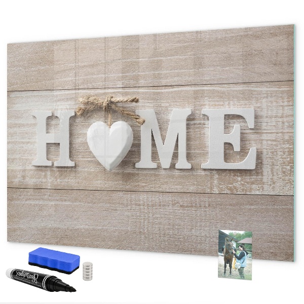 Magnetic dry erase board Wall decoration with space for photos