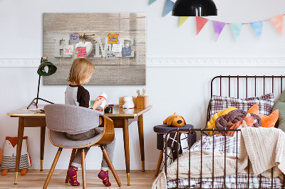 Magnetic dry erase board Wall decoration with space for photos