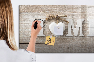 Magnetic dry erase board Wall decoration with space for photos