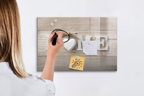Magnetic dry erase board Wall decoration with space for photos