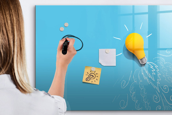 Dry erase board magnetic A colorful board for presenting photos