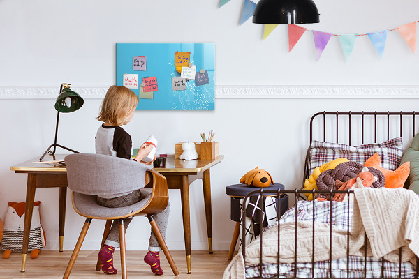 Dry erase board magnetic A colorful board for presenting photos