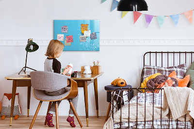 Dry erase board magnetic A colorful board for presenting photos