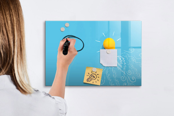 Dry erase board magnetic A colorful board for presenting photos