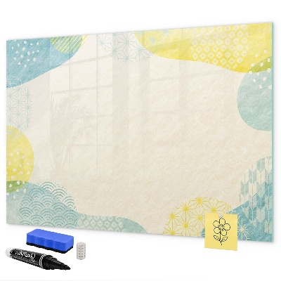 Magnetic dry erase board A colorful board for notes and photos