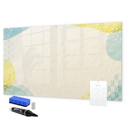Magnetic dry erase board A colorful board for notes and photos