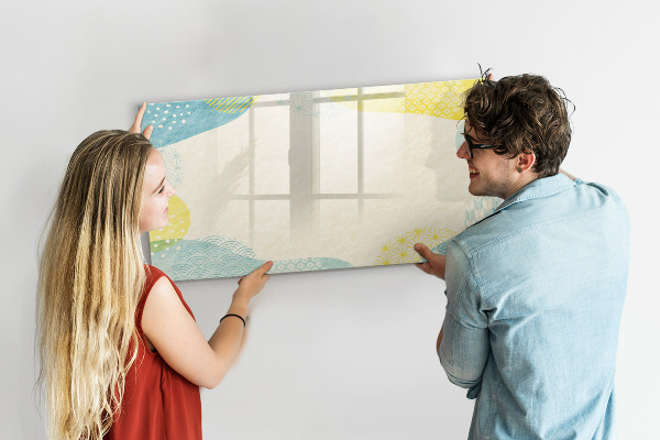 Magnetic dry erase board A colorful board for notes and photos