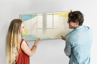 Magnetic dry erase board A colorful board for notes and photos