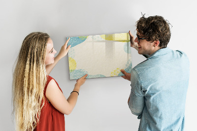 Magnetic dry erase board A colorful board for notes and photos