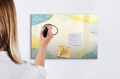Magnetic dry erase board A colorful board for notes and photos