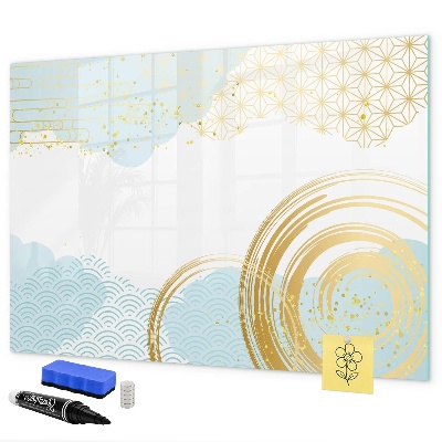 Magnetic dry erase board Stylish board for photos and notes