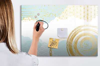 Magnetic dry erase board Stylish board for photos and notes