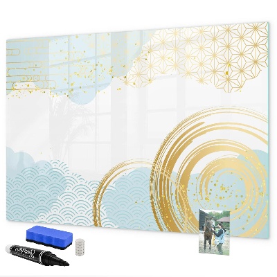 Magnetic dry erase board Stylish board for photos and notes