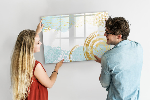 Magnetic dry erase board Stylish board for photos and notes