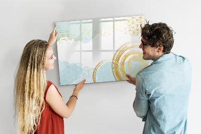 Magnetic dry erase board Stylish board for photos and notes