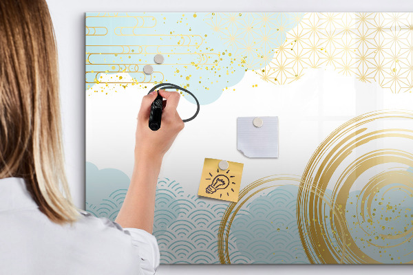 Magnetic dry erase board Stylish board for photos and notes
