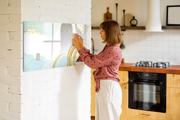 Magnetic dry erase board Stylish board for photos and notes