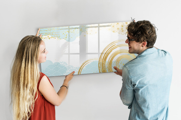 Magnetic dry erase board Stylish board for photos and notes