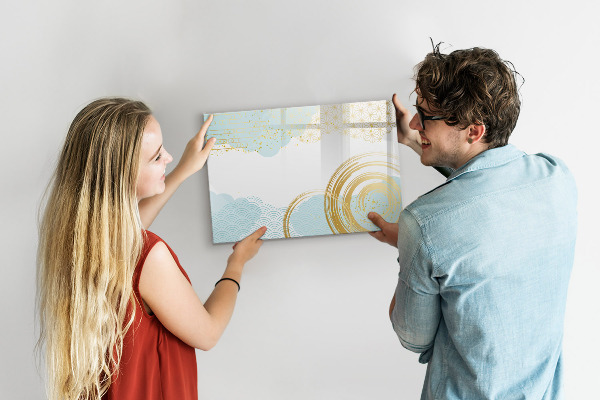 Magnetic dry erase board Stylish board for photos and notes
