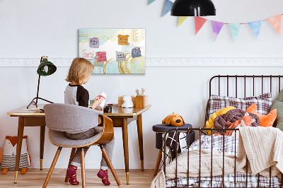 Magnetic dry erase board Stylish board for photos and notes