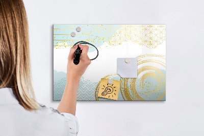Magnetic dry erase board Stylish board for photos and notes