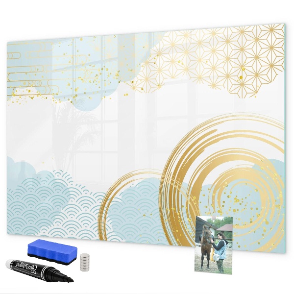 Magnetic dry erase board Stylish board for photos and notes