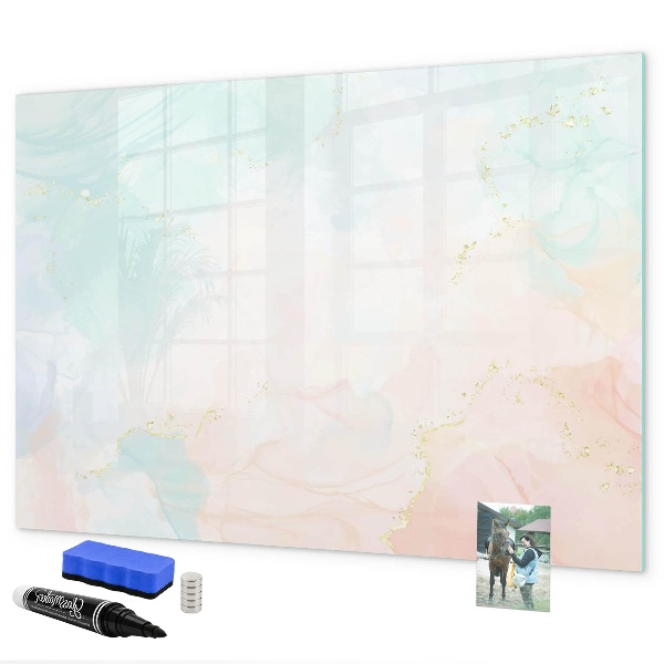 Dry erase board magnetic A colorful board for presenting photos