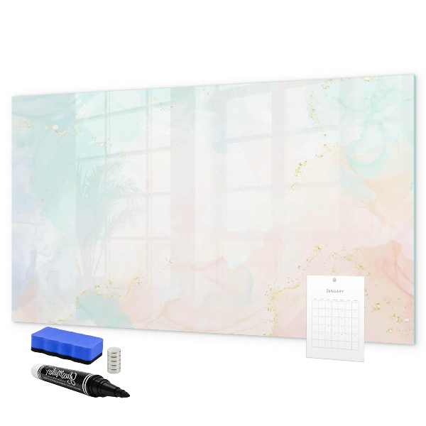 Dry erase board magnetic A colorful board for presenting photos