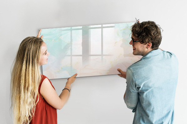 Dry erase board magnetic A colorful board for presenting photos