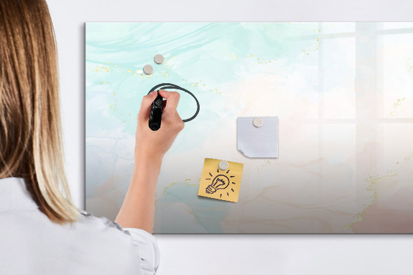 Dry erase board magnetic A colorful board for presenting photos