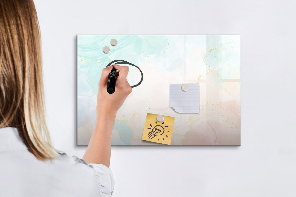Dry erase board magnetic A colorful board for presenting photos
