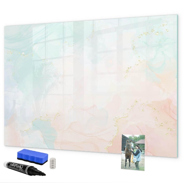 Dry erase board magnetic A colorful board for presenting photos