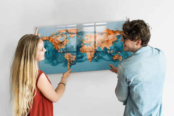 Magnetic dry erase board An interactive world with personal photos